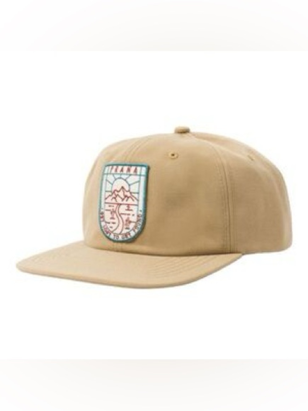 New with tags:  Prana Men's Khaki Patch Cap with Teal Trim